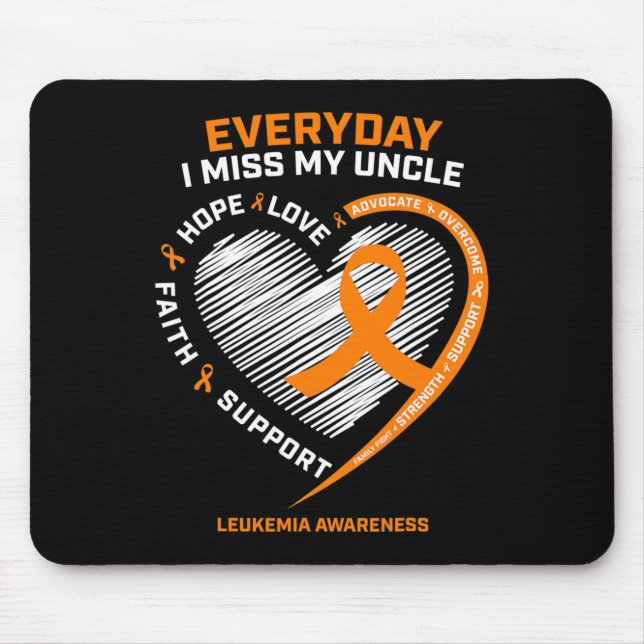 Memory In Remembrance Of My Uncle Leukaemia Awaren Mouse Mat (Front)