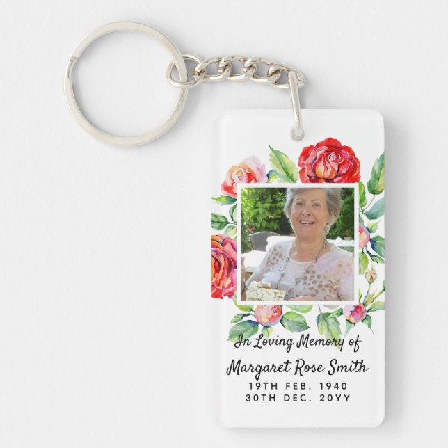 Memory Keychain Photo Bereavement Loss Memorial (Front)