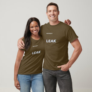 Memory Leak Programmer Typography Design T-Shirt