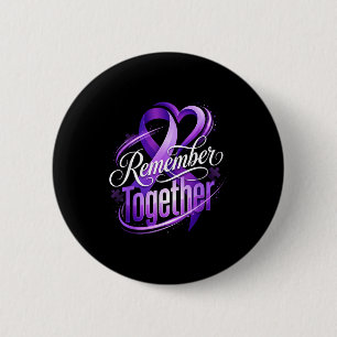 Memory loss alzheimer awareness month remember 6 cm round badge