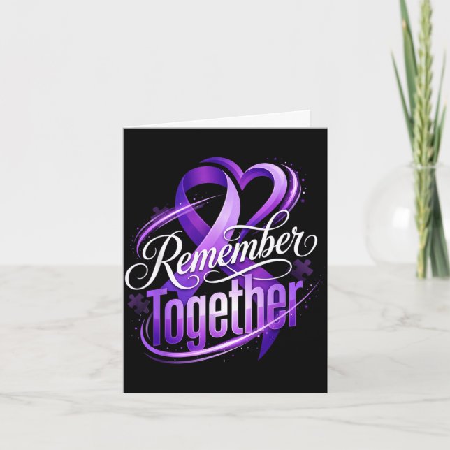 Memory loss alzheimer awareness month remember card (Front)