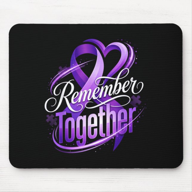 Memory loss alzheimer awareness month remember mouse mat (Front)