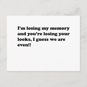 memory loss postcard