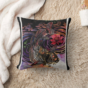 Memory Maps Autumn Vibes Koi Skeleton Reflections  Cushion