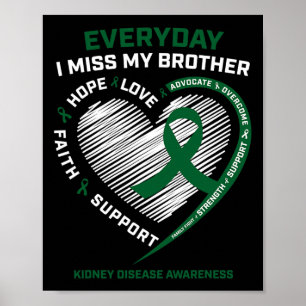 Memory Miss My Brother Kidney Disease Awareness Gi Poster