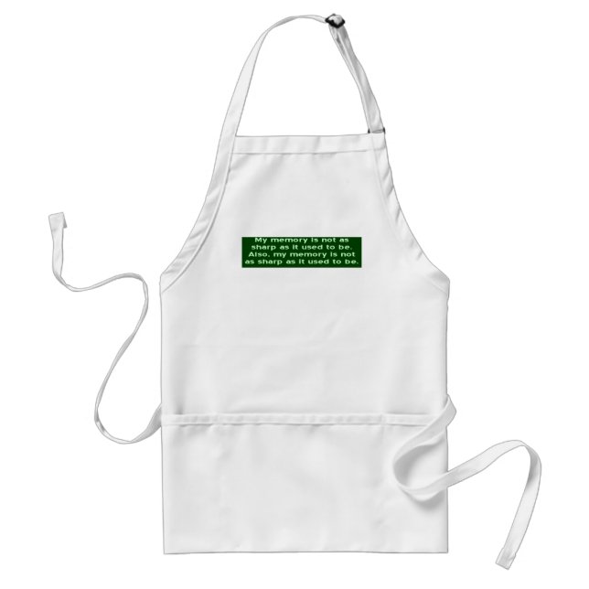 Memory Not Sharp Standard Apron (Front)