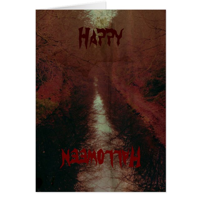 Memory of a canal Halloween card (Front)