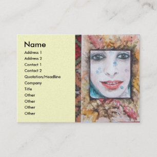MEMORY OF AUTUMN / LEAVES AND DROPS OF WATER  Gold Business Card