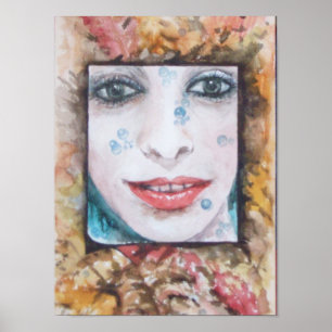 MEMORY OF AUTUMN/ LEAVES AND DROPS OF WATER POSTER