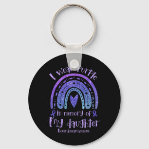Memory Of Daughter Wear Pruple Overdose Awareness Key Ring