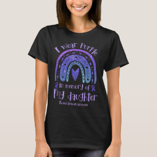 Memory Of Daughter Wear Pruple Overdose Awareness  T-Shirt
