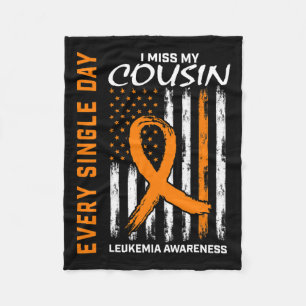 Memory Of Loved One Gifts Cousin Leukaemia Awarene Fleece Blanket
