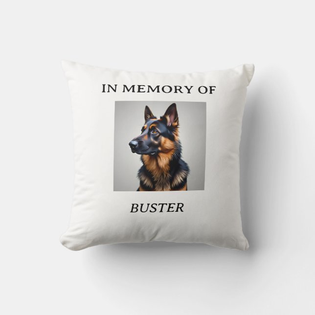 Memory of Pet Throw Pillow (Front)