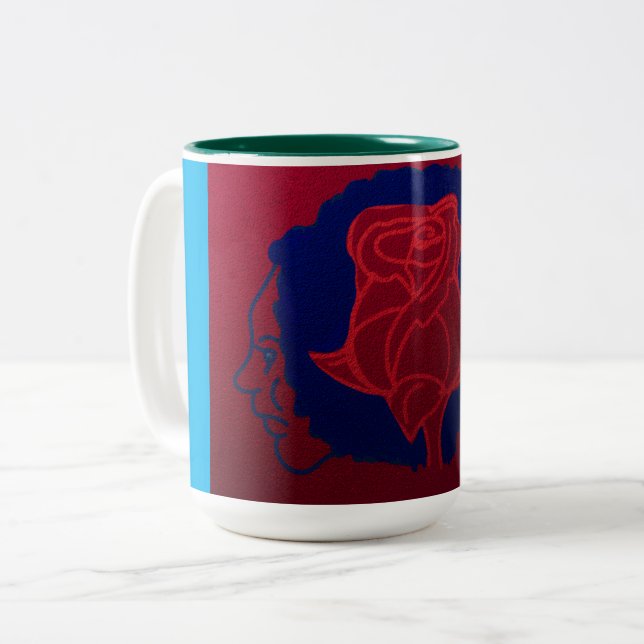 Memory of Rose Two-Tone Coffee Mug (Front Left)