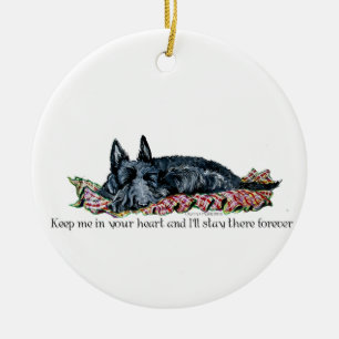 Memory of Scottish Terrier Ceramic Tree Decoration