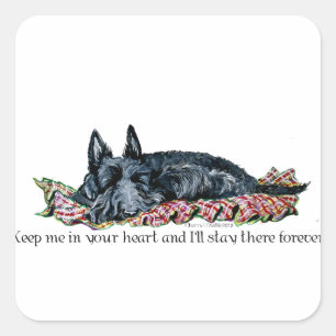 Memory of Scottish Terrier Square Sticker
