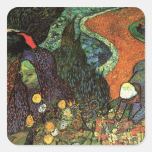 Memory of the Garden at Etten by Vincent van Gogh Square Sticker