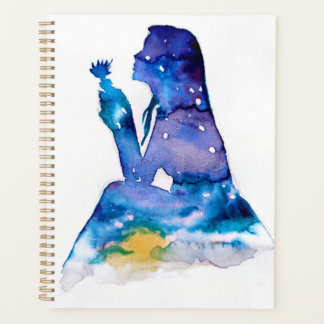 Memory of the girl with blue flower planner