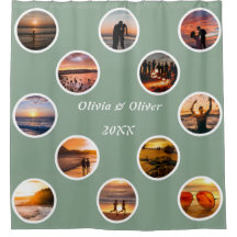 Memory Photo Collage Polka Dot Monogrammed