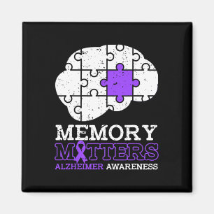 Memory Problems Heimerheimer Awareness Ribbon Magnet