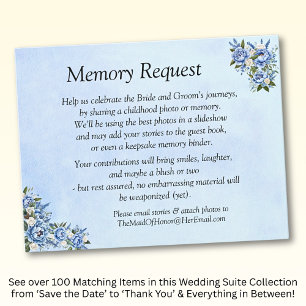 Memory Request - Blue Peony Card