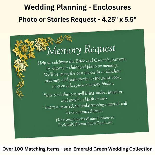 Memory Request Enclosure - Emerald Green & Gold (Creator Uploaded)