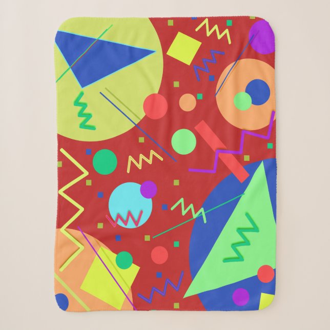 Memphis #52 sherpa blanket (Front)