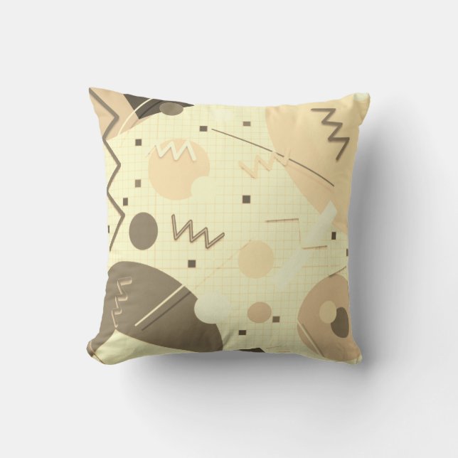 Memphis #82 Sepia Cushion (Front)