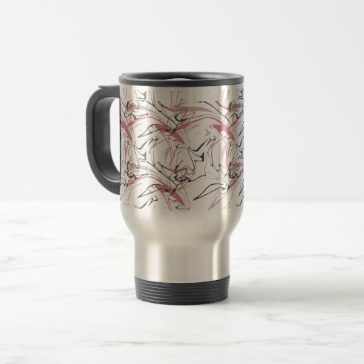 Image of Memphis Abstract Pattern Travel Mug