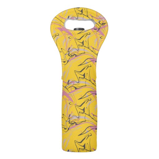 Image of Memphis Abstract Pattern Wine Bag