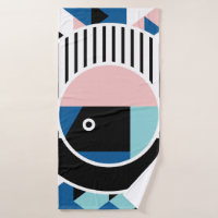 Memphis abstract poster design. Face geometric mak