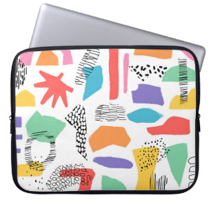 Memphis Art: Grunge Surface Design Laptop Sleeve