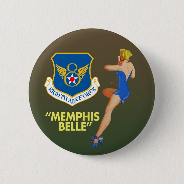 "Memphis Belle" 8th Air Force 6 Cm Round Badge (Front)