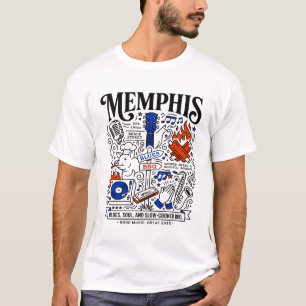 Memphis Blues Soul And Smoked Barbecue T-Shirt