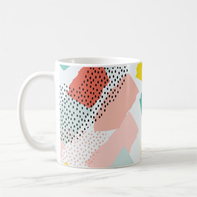 Memphis brush strokes: vintage pattern. coffee mug (Left)