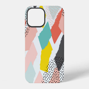 Memphis brush strokes: vintage pattern. iPhone 12 case