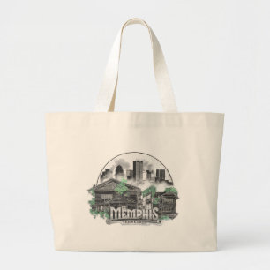 Memphis City Tennessee USA Large Tote Bag