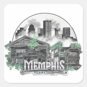 Memphis City Tennessee USA Square Sticker