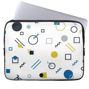 Memphis, cool, trendy, modern geometric art laptop sleeve