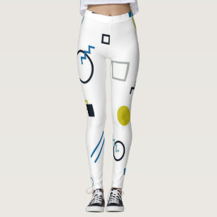 Memphis, cool, trendy, modern geometric art leggings