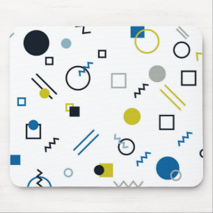 Memphis, cool, trendy, modern geometric art mouse mat