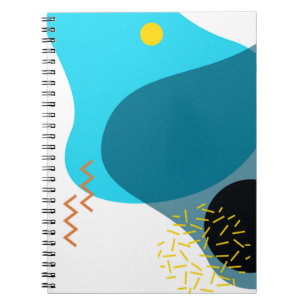 Memphis, cool, trendy, urban, modern illustration notebook