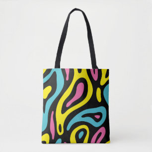 Memphis Design Brightly Coloured Tote Bag
