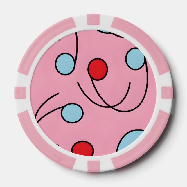 Memphis Design Drupes Poker Chips (Front)