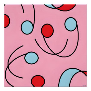 Memphis Design Drupes Poster