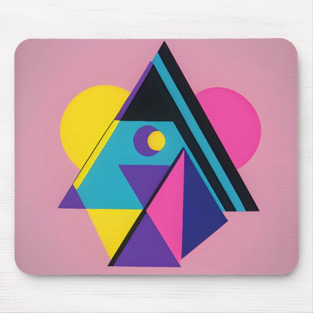Memphis Design Dwelling Mouse Mat (Front)