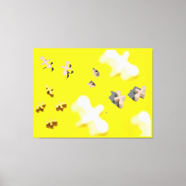 Memphis Design Jacks Canvas Print (Front)