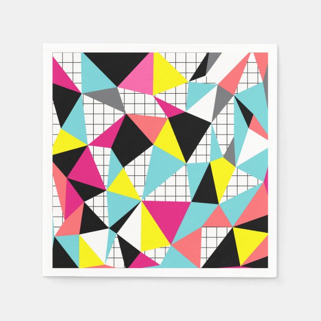 Memphis, geometric shapes napkin (Front)