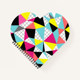 Memphis, geometric shapes notebook