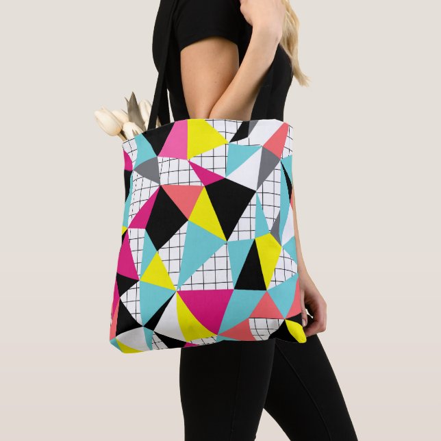 Memphis, geometric shapes tote bag (Close Up)